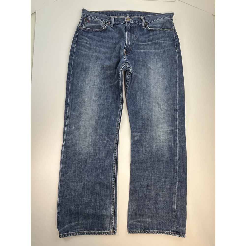 Polo Ralph Lauren Vintage 67 Jeans Men's 36x30 Blue Straight Leg RL Logo